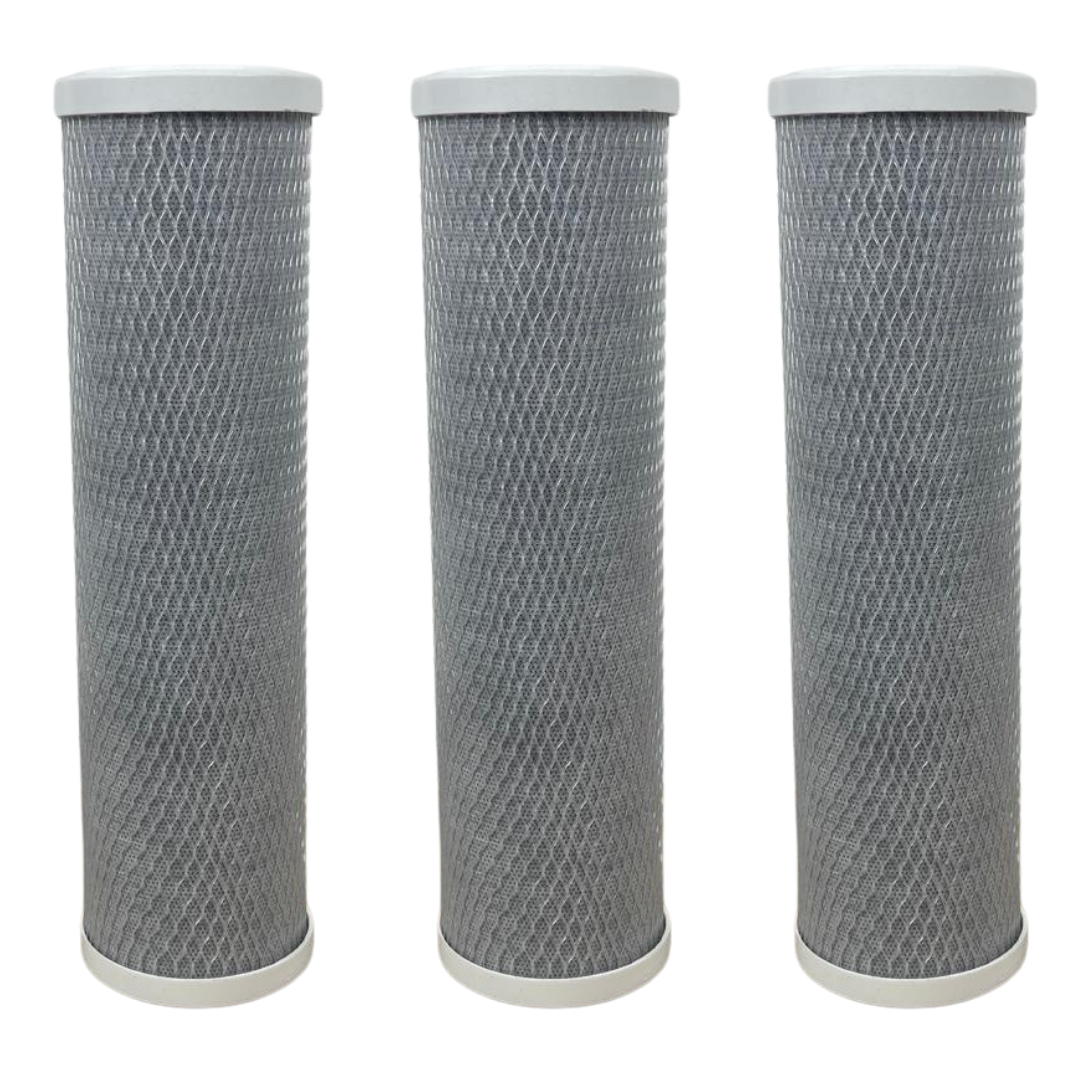 3 x 10" Carbon Block Filter Cartridges for RO Reverse Osmosis Units Housings
