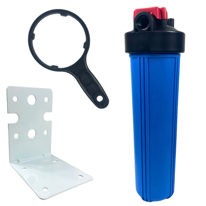 20" Jumbo Water Filter Housing – 1" BSP Brass Ports + Spanner & Bracket