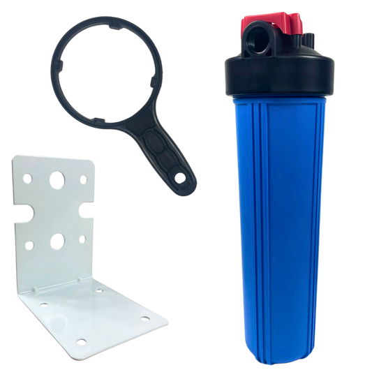 20" Jumbo Water Filter Housing – 1" BSP Brass Ports + Spanner & Bracket