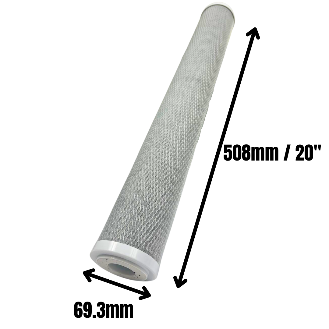 20" Carbon Block Water Filter Cartridge - CTO 5 Micron