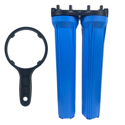 20" 2-Stage Big Blue Water Filter Housing Set