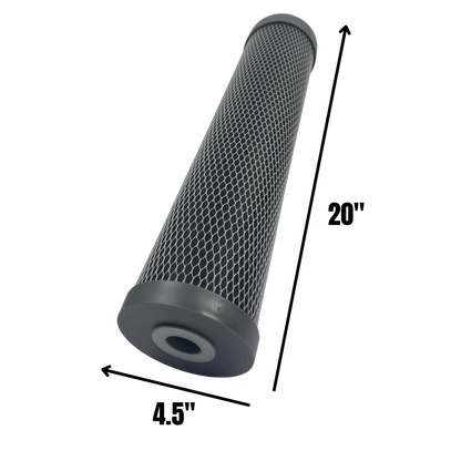 20" × 4.5" Jumbo Coconut Shell Carbon Block Water Filter Cartridge