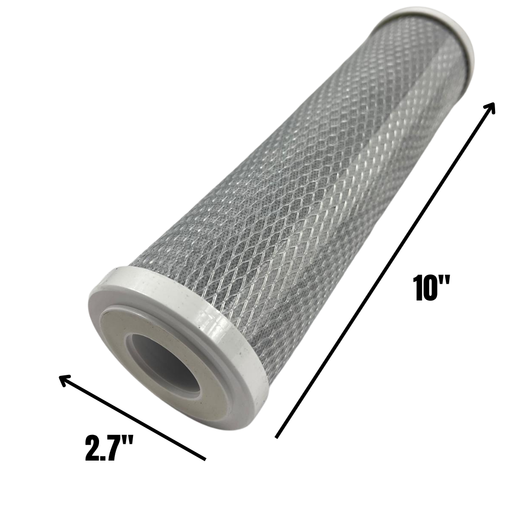 10" × 2.7" Standard Coal-Based Activated Carbon Block Filter Cartridge