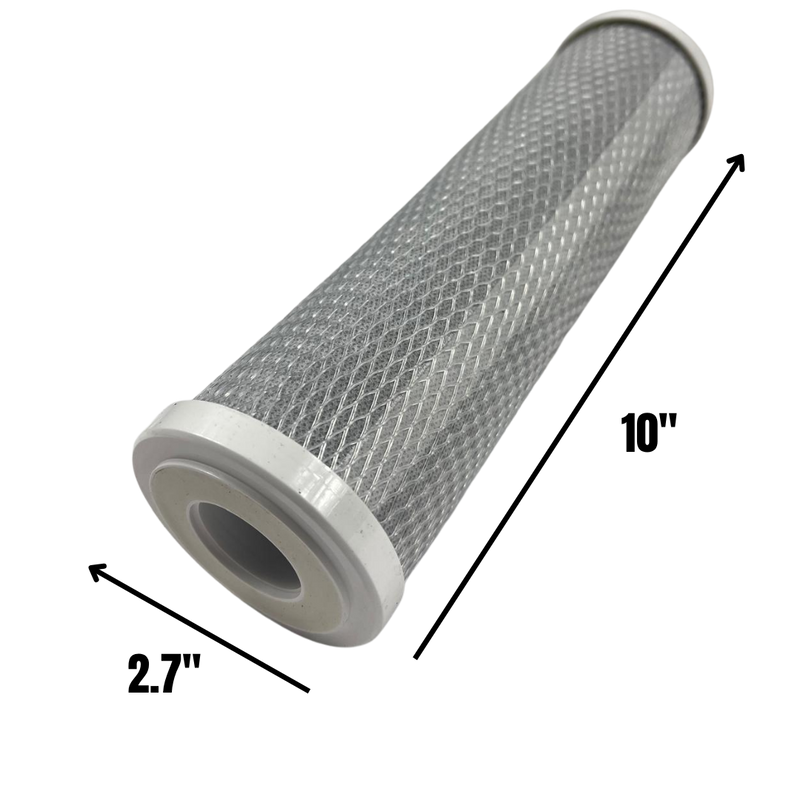 10" × 2.7" Standard Coal-Based Activated Carbon Block Filter Cartridge