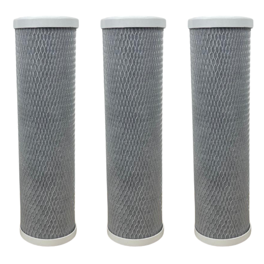 3 x 10" Carbon Block Filter Cartridges for RO Reverse Osmosis Units Housings