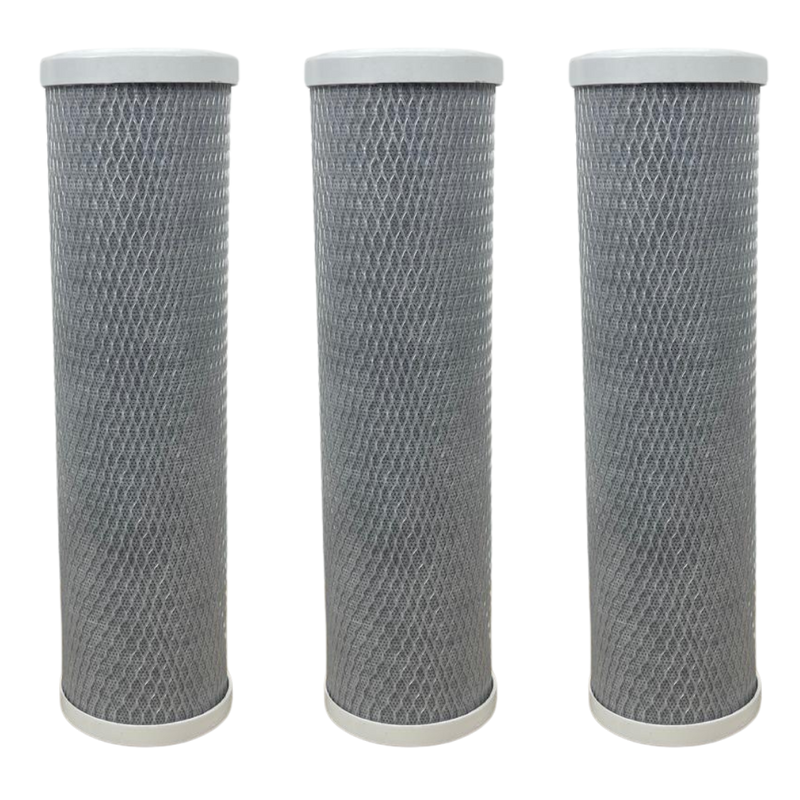 3 x 10" Carbon Block Filter Cartridges for RO Reverse Osmosis Units Housings
